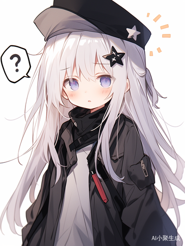 沙漠中的冷酷少女白发黑衣英姿飒爽