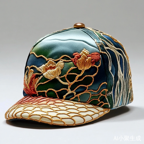 棒球帽上的精美绣花设计