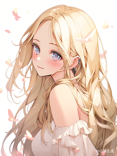 金色长发的可爱美少女