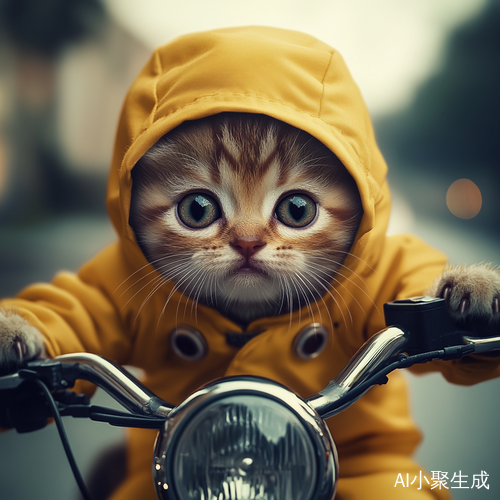世界上最小的猫外卖工人骑摩托车的迷你奇迹