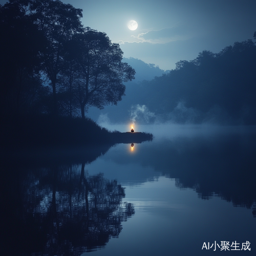 月光湖畔沉香烟雾中的心灵升华