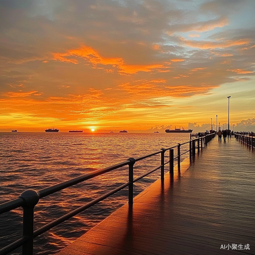 🌇落日的码头，总是那么令人陶醉😍。夕阳的余晖洒在海面上，波光粼粼✨，像是铺上了一层金色的地毯远处的船只缓缓驶过，留下一道道美丽的涟漪站在码头边，感受着海风的吹拂，听着海浪的声音，一切烦恼都烟消云散了看着落日慢慢西沉，心中充满了感慨