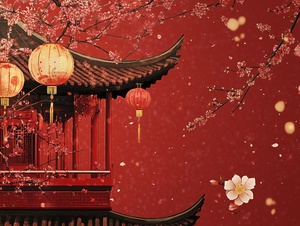 正月十二幸福安康万事如意祝福图