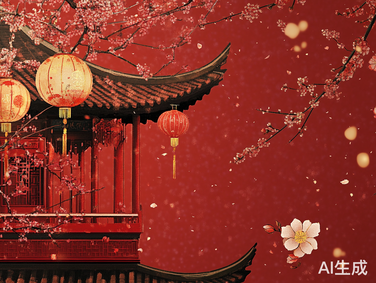 正月十二幸福安康万事如意祝福图