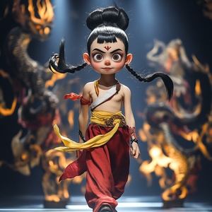 哪吒在T台上的精彩走秀