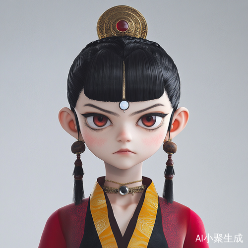 灵珠版哪吒T台走秀全身照复刻灵珠标志