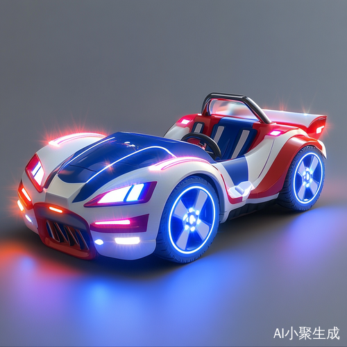 高档次儿童音乐闪光跑车式玩具车设计