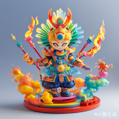 创意DIY哪吒玩具设计包含可拆卸部件与发光元素