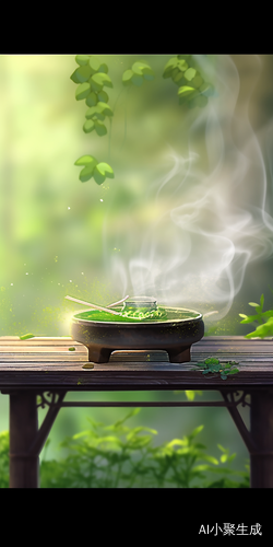 香炉与烟雾中的禅意安宁与治愈