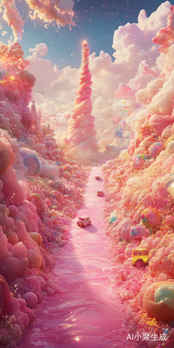 梦幻棉花糖公路与星辰花海的奇妙旅程