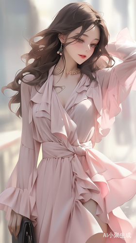 礼服裙,最佳品质,无限细节,最高质量,正面照,现代神女美女柔美,漫画,完美比例脸,脸红,微笑,精致的五官,甜美微笑,精致的眼睛,精致的睫毛美丽的眼睛甜美有卧蚕,精致的锁骨,长发飘飘,顺滑发丝,((礼服:,包裹感,细腻的肌肤,不暴露,动态动作,户外,街道,景深,大景深,完美细节,极端细节,电影CG渲染,电影光,大师作品,丁达尔效应,北条司的肖像画.超高清,真实,苗条,180,站姿,半身照,不漏手,古风