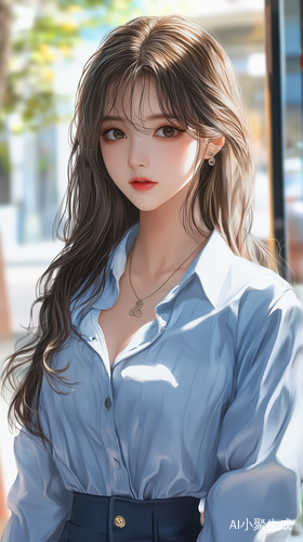 礼服裙，最佳品质，无限细节，最高质量，正面照，现代神女美女柔美，漫画，完美比例脸，脸红，微笑，精致的五官，甜美微笑，精致的眼睛，精致的睫毛美丽的眼睛甜美有卧蚕，精致的锁骨，长发飘飘，顺滑发丝，（（礼服：，包裹感，细腻的肌肤，不暴露，动态动作，户外，街道，景深，大景深，完美细节，极端细节，电影CG渲染，电影光，大师作品，丁达尔效应，北条司的肖像画.超高清，真实，苗条，180，站姿，半身照，不漏手，古风