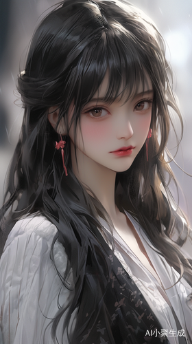 女生,典雅,栩栩如生,高贵典雅,上身,黑色长发,风格油画,五官栩栩如生,灯光优美,极其美丽的面部细节和精致的眼神,五官清晰,32K