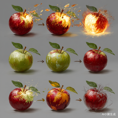 水果苹果战斗进化体六张升级图片