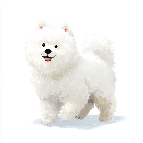 可爱西高地犬插画展现轻松自由快乐氛围
