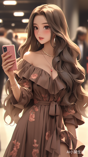 现代神女半身正面照展现精致优雅与自然美