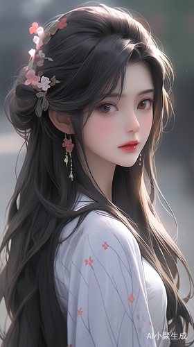 女高中生,典雅,栩栩如生,高贵典雅,上身,黑色长发,风格油画,五官栩栩如生,灯光优美,极其美丽的面部细节和精致的眼神,五官清晰,32K