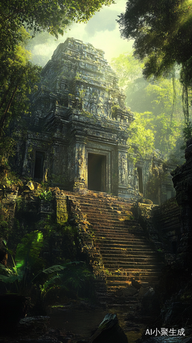 古庙,深景,高清