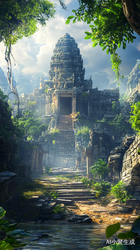 古庙，深景，高清