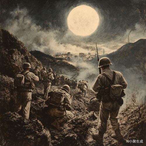 1937年，宛平城外，月色之下，29军大刀队士兵夜袭日军