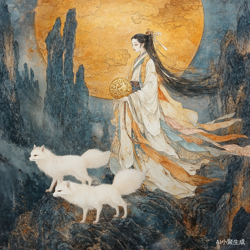 深山老林白狐背金搂送祝福