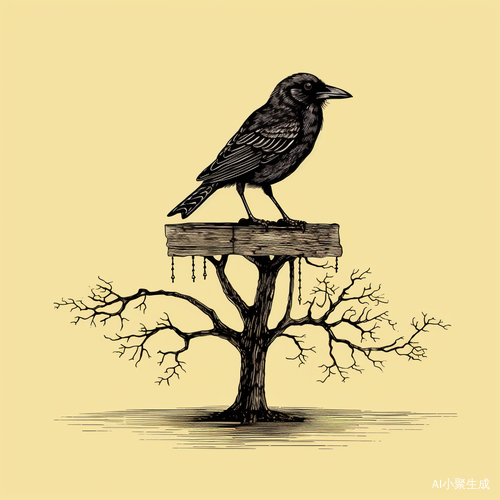 乌鸦与光秃秃的树