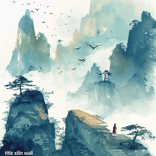皮影戏插画：题西林壁