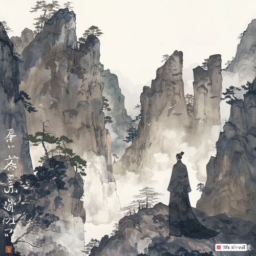 皮影戏插画：题西林壁