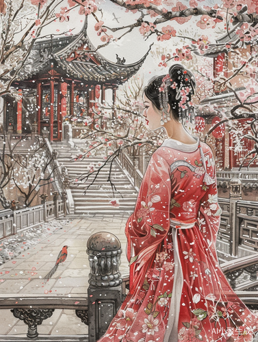 仕女图重现红楼梦，大观园春色撩人