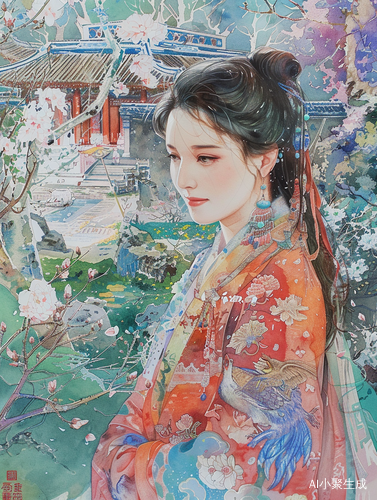 仕女图重现红楼梦，大观园春色撩人