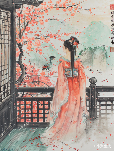 仕女图重现红楼梦，大观园春色撩人