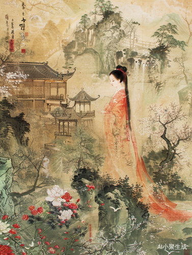 仕女图重现红楼梦，大观园春色撩人