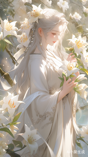 Twelve Flower Gods: Mrs. Zhen and the White Noble Daffodils