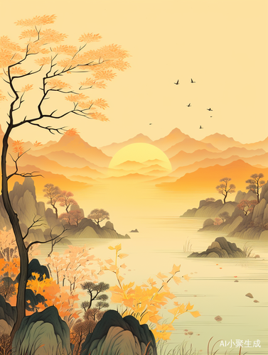Ai古风插画风景