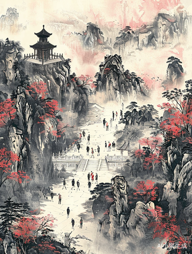 起舞的山水画卷：MJ+RUNWAY+国风音乐的中国风景网