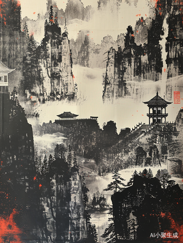 起舞的山水画卷：MJ+RUNWAY+国风音乐的中国风景网