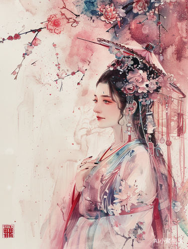 粉彩水墨 - 国风大赏与AI绘画的完美结合