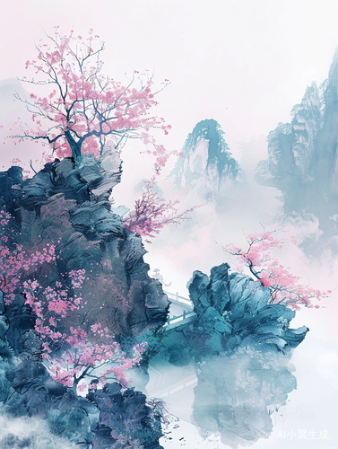 粉彩水墨 - 国风大赏与AI绘画的完美结合