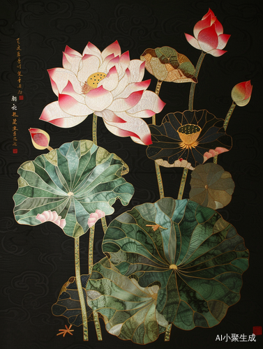 花开富贵与ai剪纸·古建筑的艺术交融