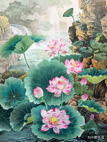 花开富贵与ai剪纸·古建筑的艺术交融