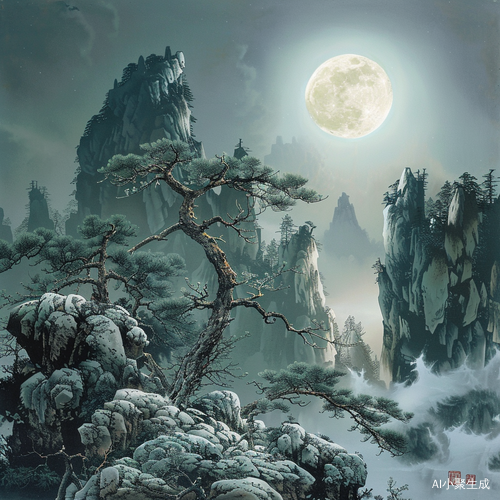 月亮照中国，白水泉边日月明