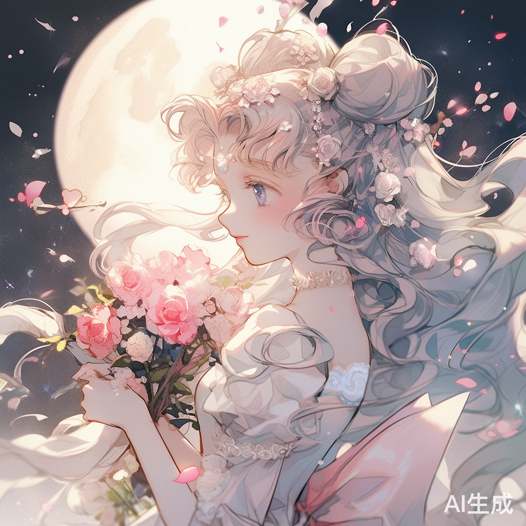 公主捧花春天月亮钻石