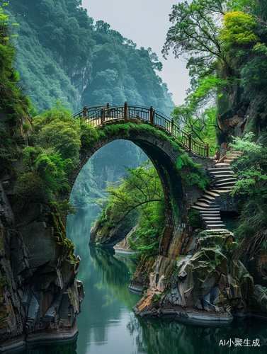 Stunning Arch Bridge Mountain in Guizhou, China