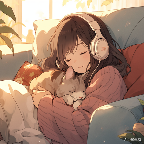 少女沙发上的美好时光
