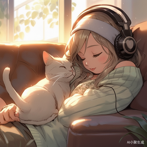 少女沙发上的美好时光
