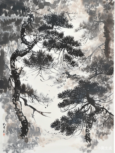 国风大赏 苍松与傲鹤