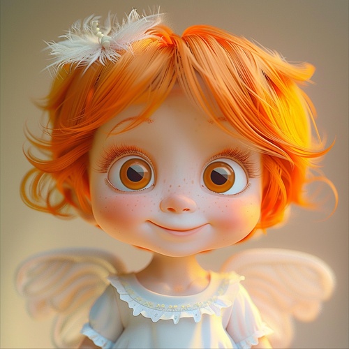 小女孩2Remi, angelic girl, new born, orange hair, clitty eyes, pudgy, smiling, playing in nursery. Animation ar 3:4 stylize 750 v 6雷米，天使般的女孩，刚出生，橙色的头发，毛茸茸的眼睛，胖乎乎的，微笑着，在托儿所玩耍。动画