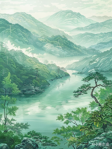 刺绣绿水青山-艺术创作与时尚融合