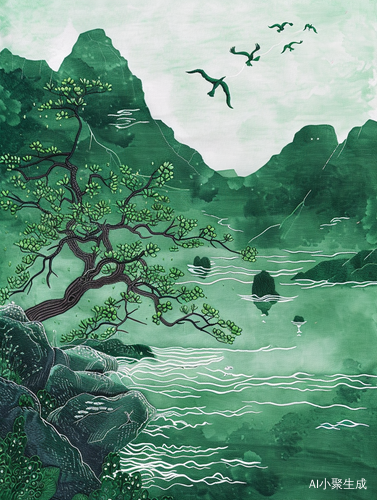 刺绣绿水青山-艺术创作与时尚融合