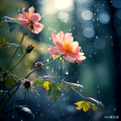 春雨花舞，湿润大地，自然情书